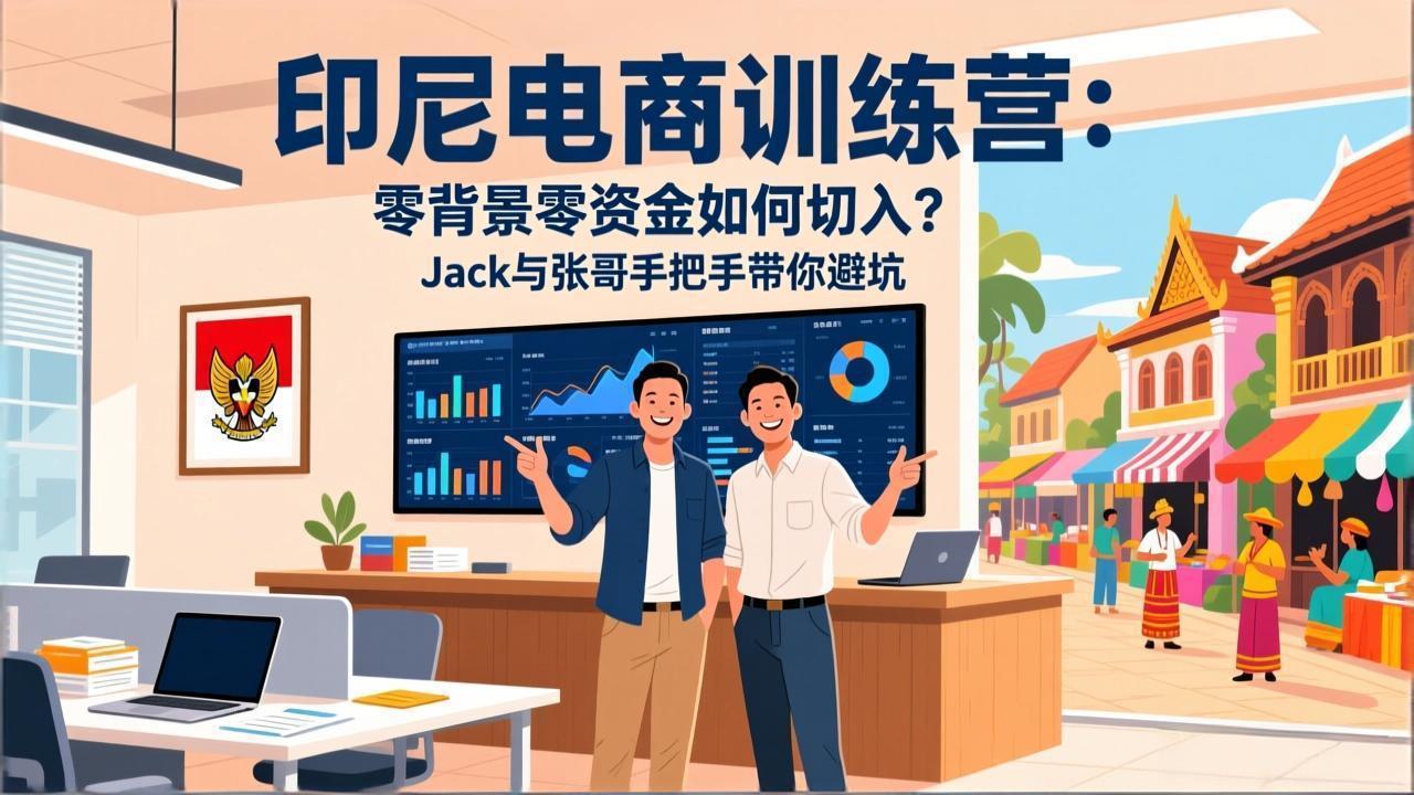 印尼电商训练营:零背景零资金如何切入?Jack与张哥手把手带你避坑