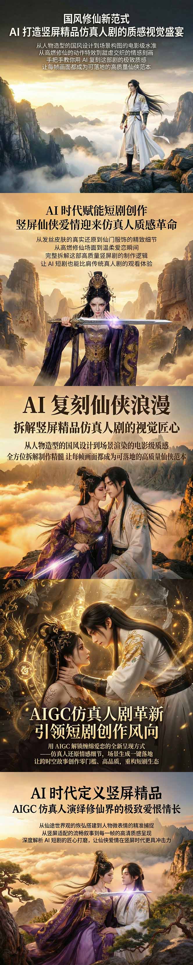 AIGC 仿真人短剧创作革新,解锁仙侠爱恋全新呈现,一键出高质场景,零门槛打造爆款剧集