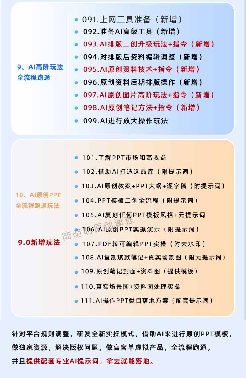 小红书虚拟项目特训班9.0,全面拥抱AI,批量产出原创PPT货源,单品/单店纯利润几万到几十W