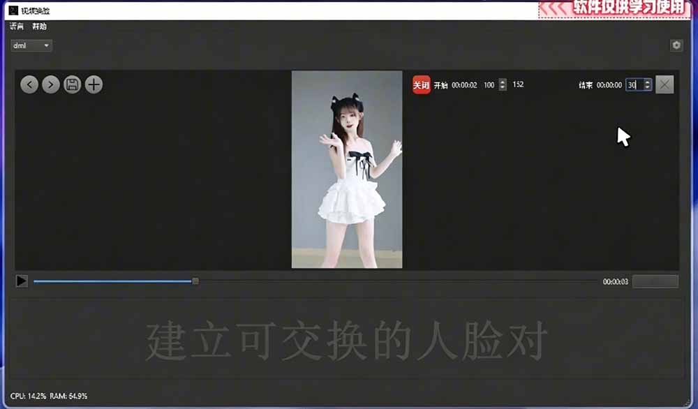 AI 人工智能如此夸张?一键视频换脸黑科技,纯本地离线运行,本地视频换脸娱乐工具, AI FaceSwap
