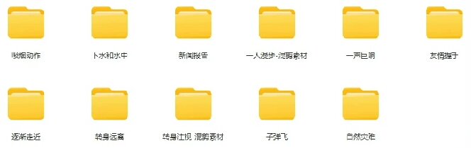 【影视剪辑素材合集】15800+高清混剪卡点|热门影视精彩片段|人物/城市/场景全覆盖,中文分类清晰
