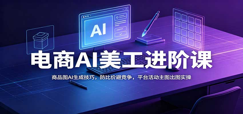 电商AI美工进阶课:商品图AI生成技巧,防比价避竞争,平台活动主图出图实操 电商AI美工进阶课:商品图AI生成技巧,防比价避竞争,平台活动主图出图实操