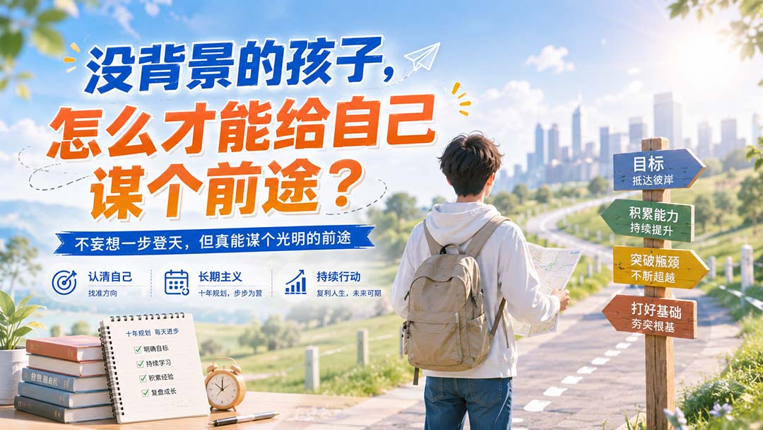 付费文章:没背景的孩子,怎么才能给自己谋个前途?