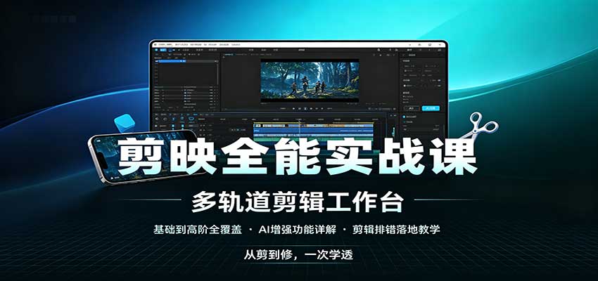 剪映全能实战课:基础到高阶全覆盖,AI增强功能,剪辑排错落地教学 剪映全能实战课:基础到高阶全覆盖,AI增强功能,剪辑排错落地教学