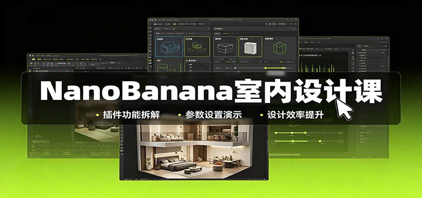 NanoBanana室内设计课:无限画布配置,插件实操,生图改图视频制作 NanoBanana室内设计课:无限画布配置,插件实操,生图改图视频制作