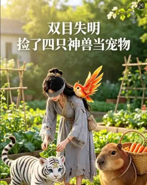 双目失明，捡了四只神兽当宠物（29集全）动漫-海之城短剧项目