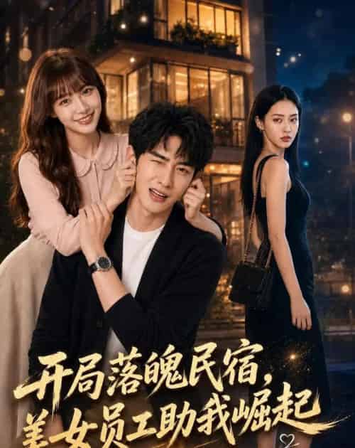 开局落魄民宿，美女员工助我崛起（80集全）AI-海之城短剧项目