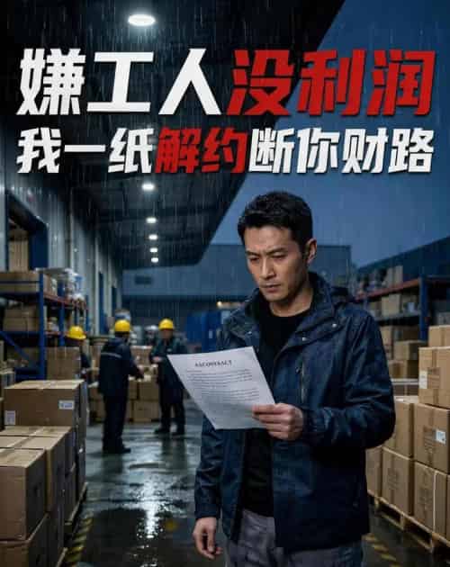 嫌工人没利润，我一纸解约断你财路（60集全）AI-海之城短剧项目