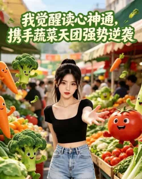 我觉醒读心神通，携手蔬菜天团强势逆袭（75集全）AI-海之城短剧项目