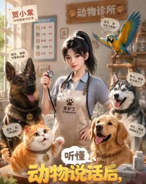 听懂动物说话后，我成了动物神医（47集全）动漫-海之城短剧项目