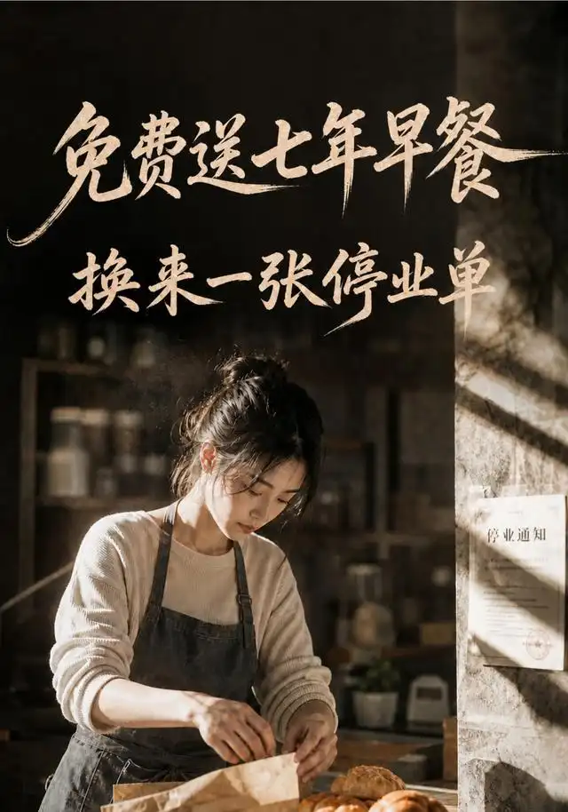 免费送七年早餐换来一张停业单（50集）AI短剧-海之城短剧项目