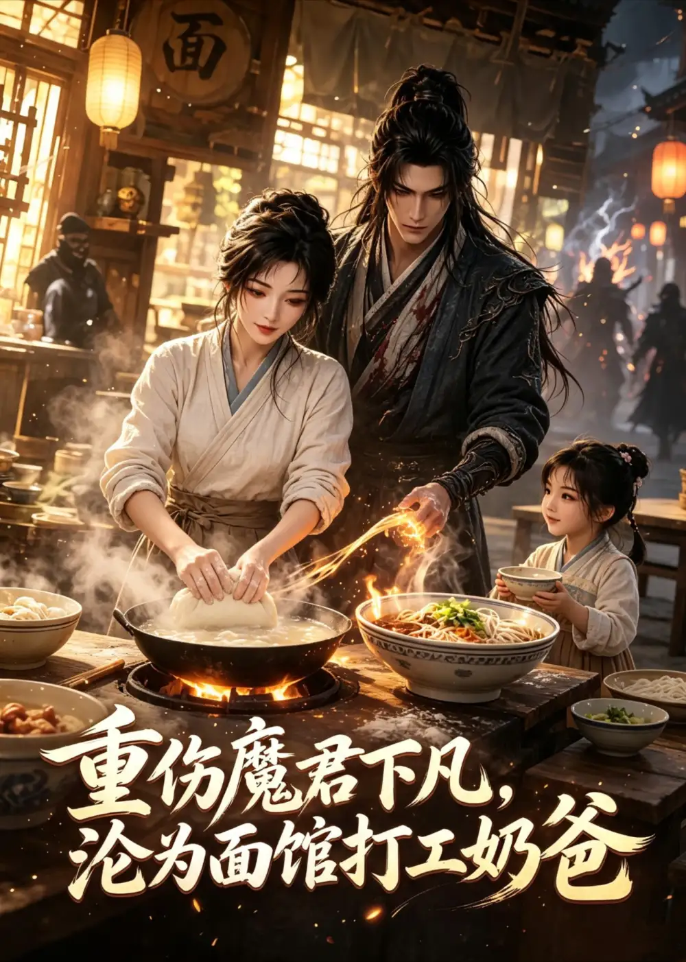 重伤魔君下凡沦为面馆打工奶爸（38集）-海之城短剧项目
