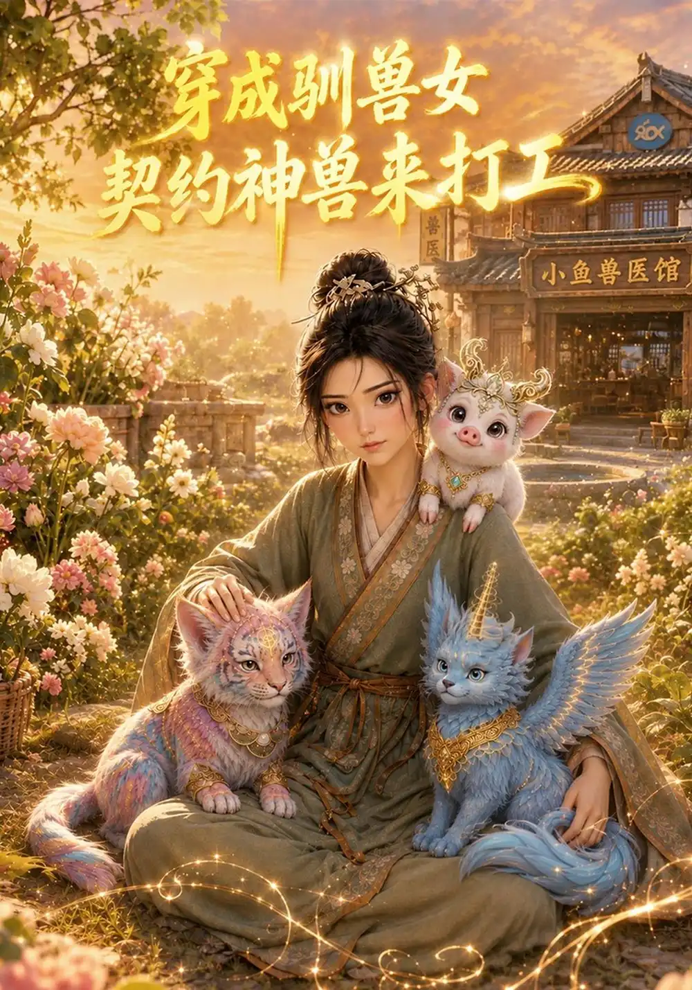 穿成驯兽女契约神兽来打工（38集）AI短剧-海之城短剧项目