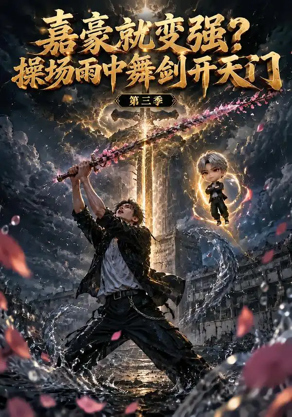 嘉豪就变强操场雨中舞剑开天门第三季（158集）-海之城短剧项目