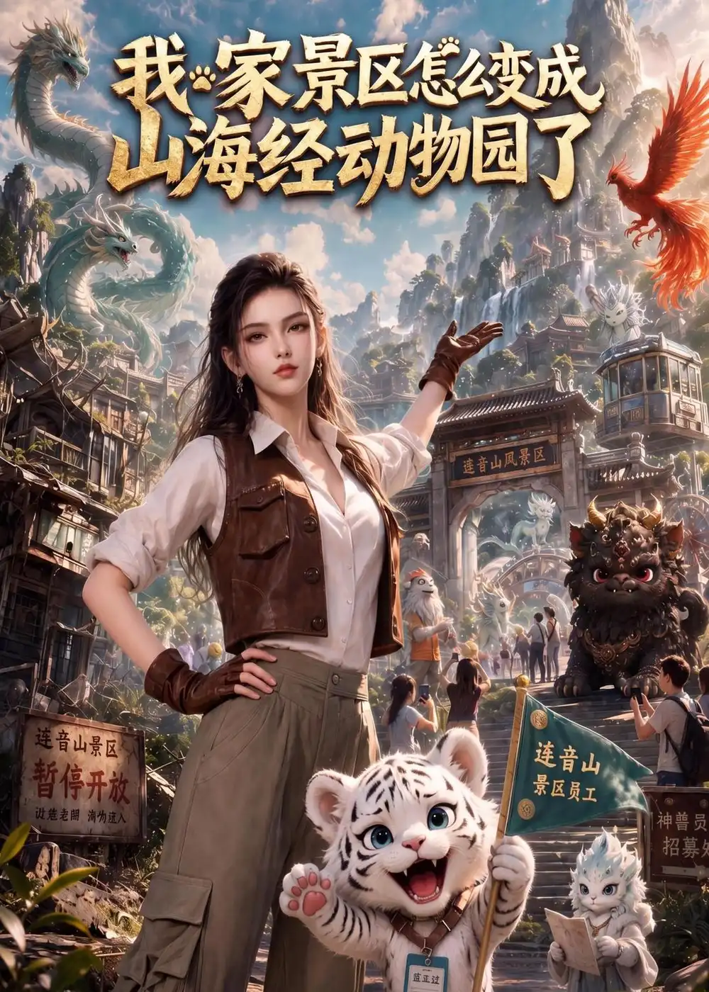 我家景区怎么变成山海经动物园了（105集） - 海之城短剧