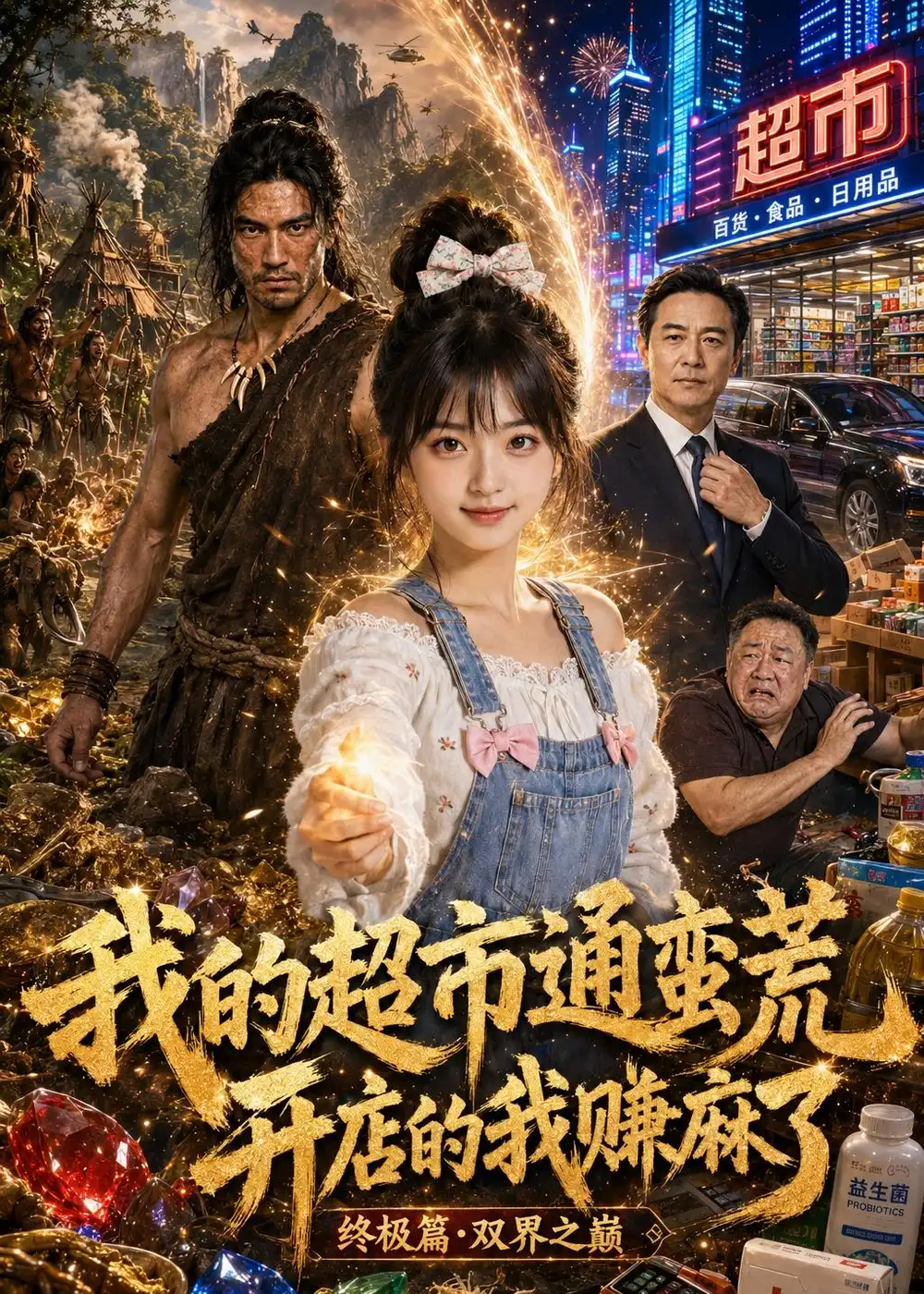 我的超市通蛮荒开店的我赚麻了（80集）-海之城短剧项目