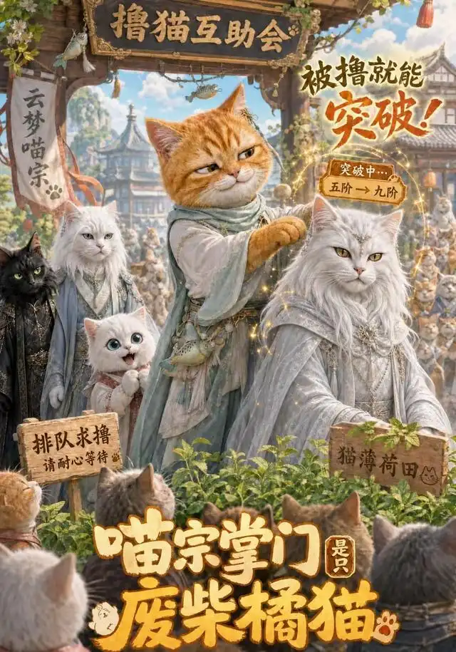 喵宗掌门是只废柴橘猫（162集）-海之城短剧项目