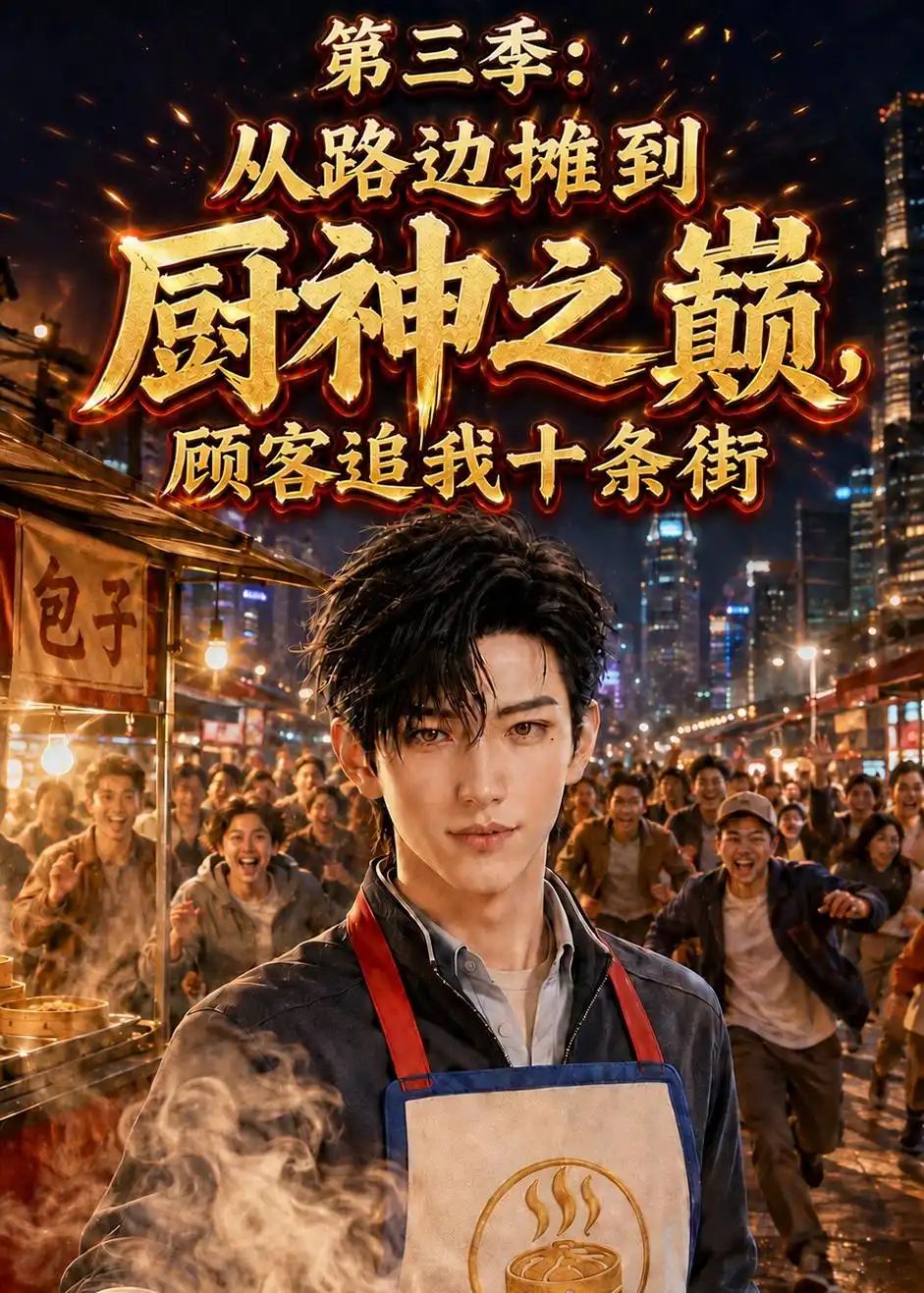 第三季从路边摊到厨神之巅顾客追我十条街（134集）-海之城短剧项目