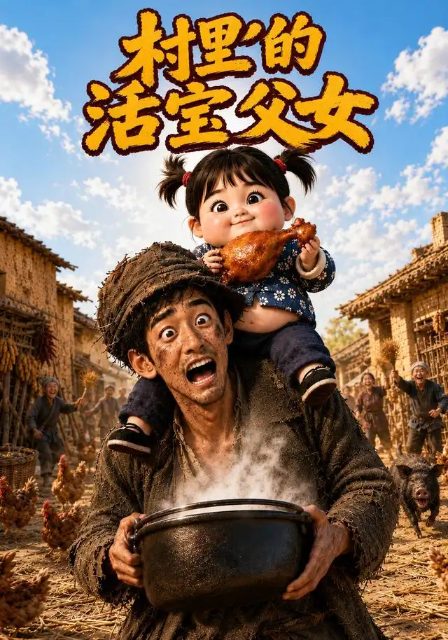 村里的活宝父女（62集） - 海之城短剧