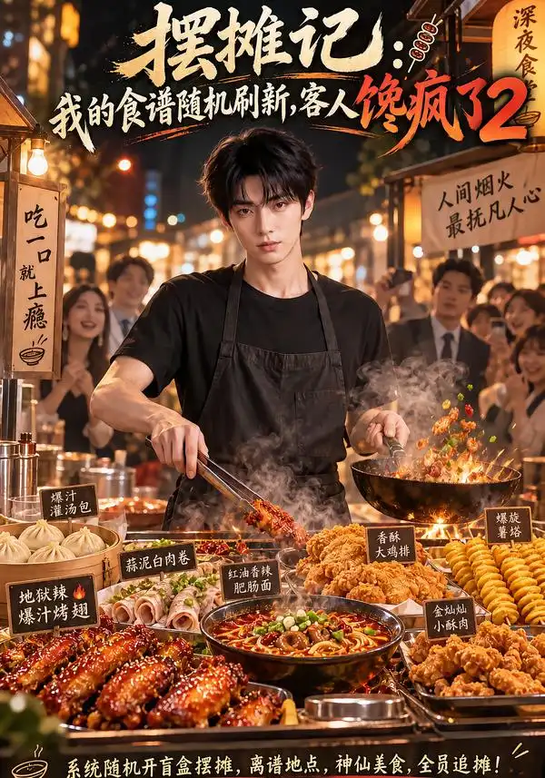 摆摊记我的食谱随机刷新客人馋疯了2（210集）-海之城短剧项目