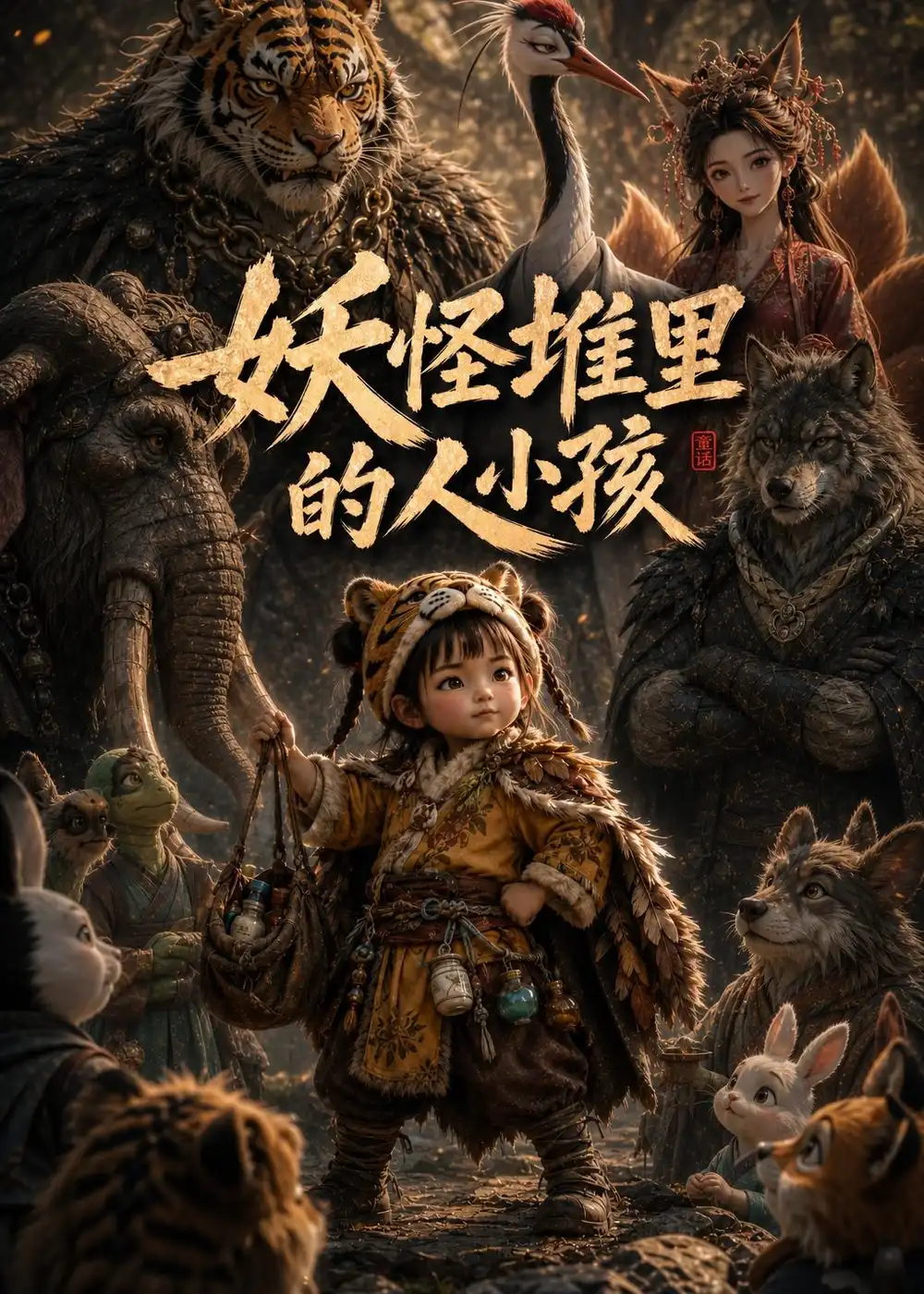 妖怪堆里的人小孩（23集）-海之城短剧项目