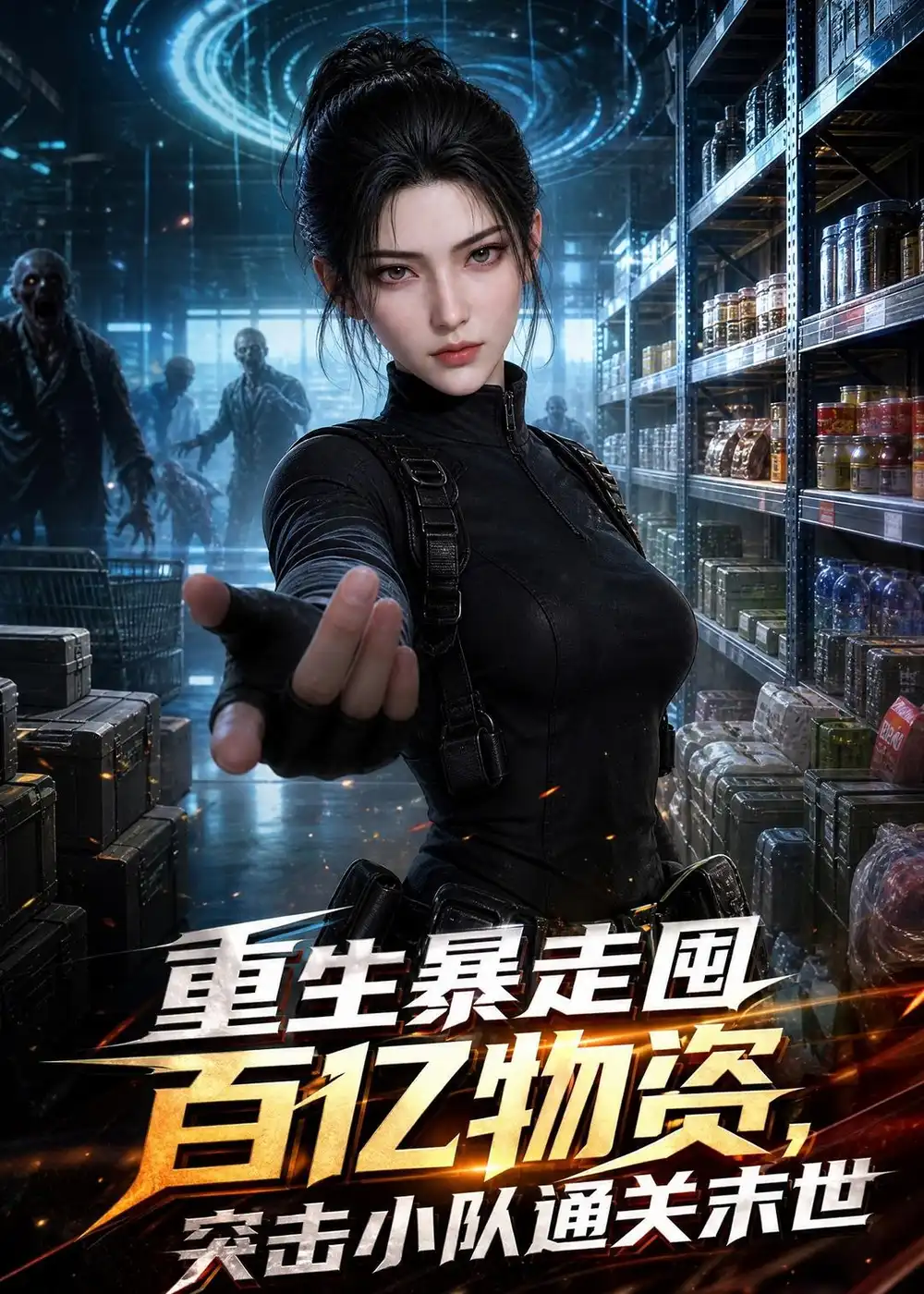 重生暴走囤百亿物资突击小队通关末世（150集） - 海之城短剧