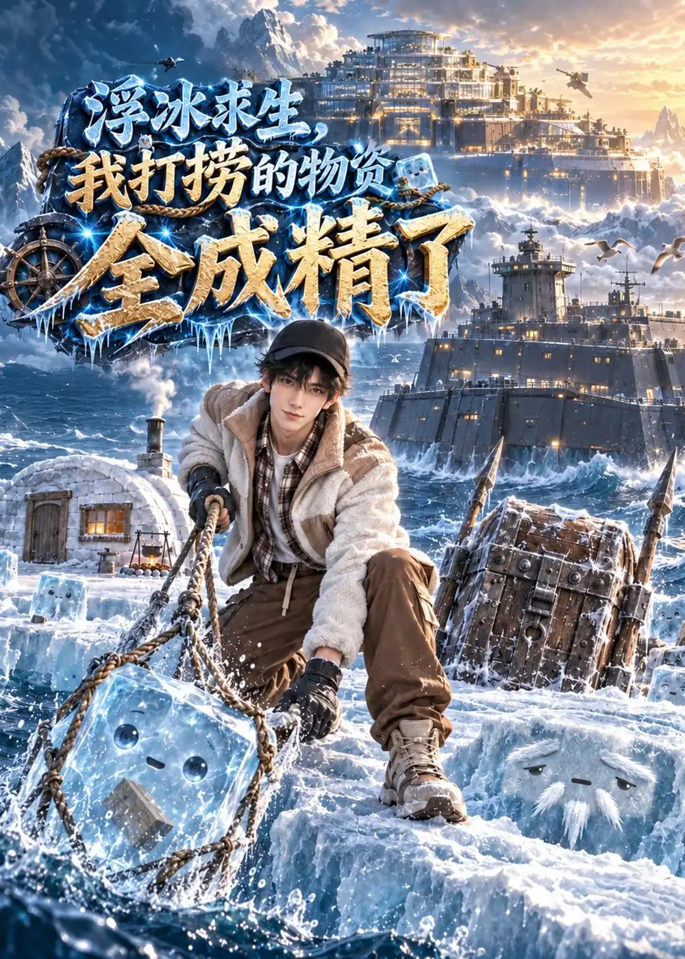 浮冰求生我打捞的物资全成精了（100集）-海之城短剧项目