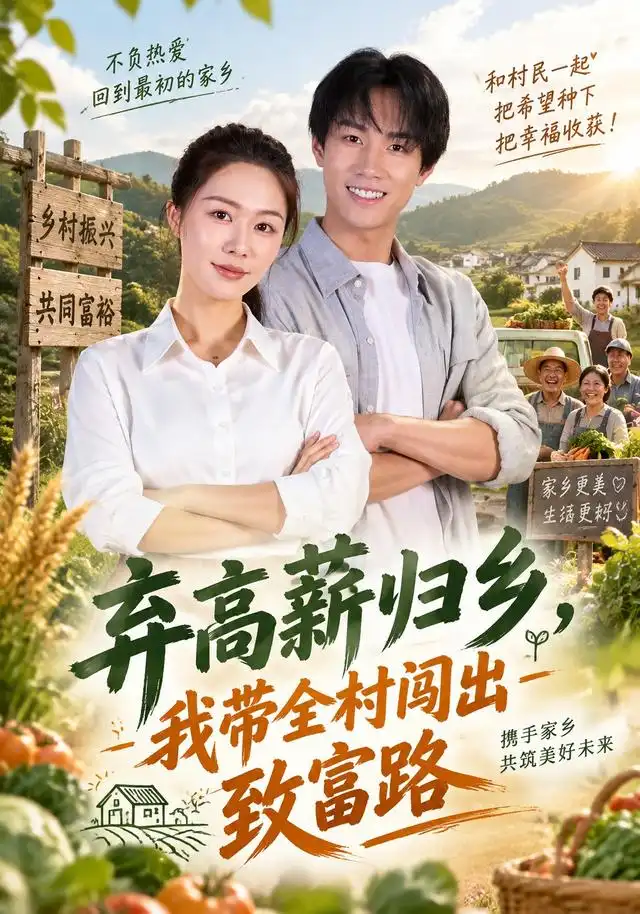 弃高薪归乡我带全村闯出致富路（80集）杨名扬＆钟嘉玲-海之城短剧项目