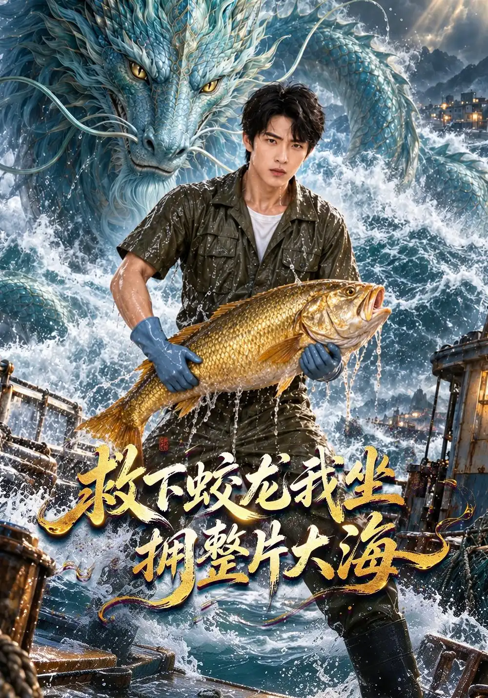 救下蛟龙我坐拥整片大海（74集）李兼任＆王培根-海之城短剧项目
