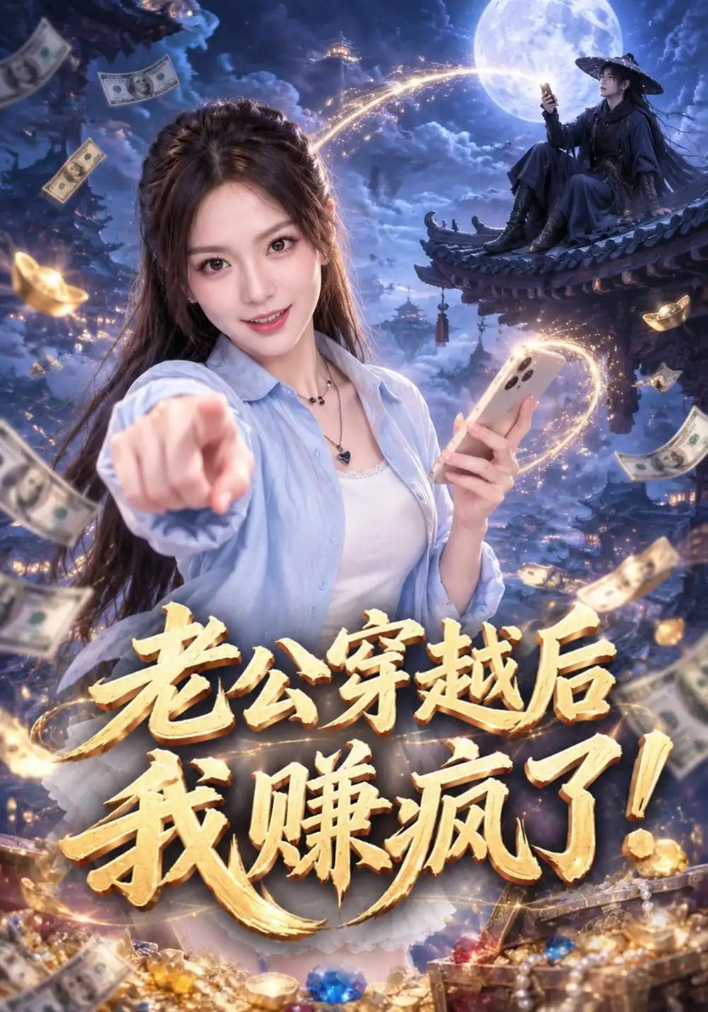 老公穿越后我赚疯了（60集）王若妍＆李晓迈-海之城短剧项目