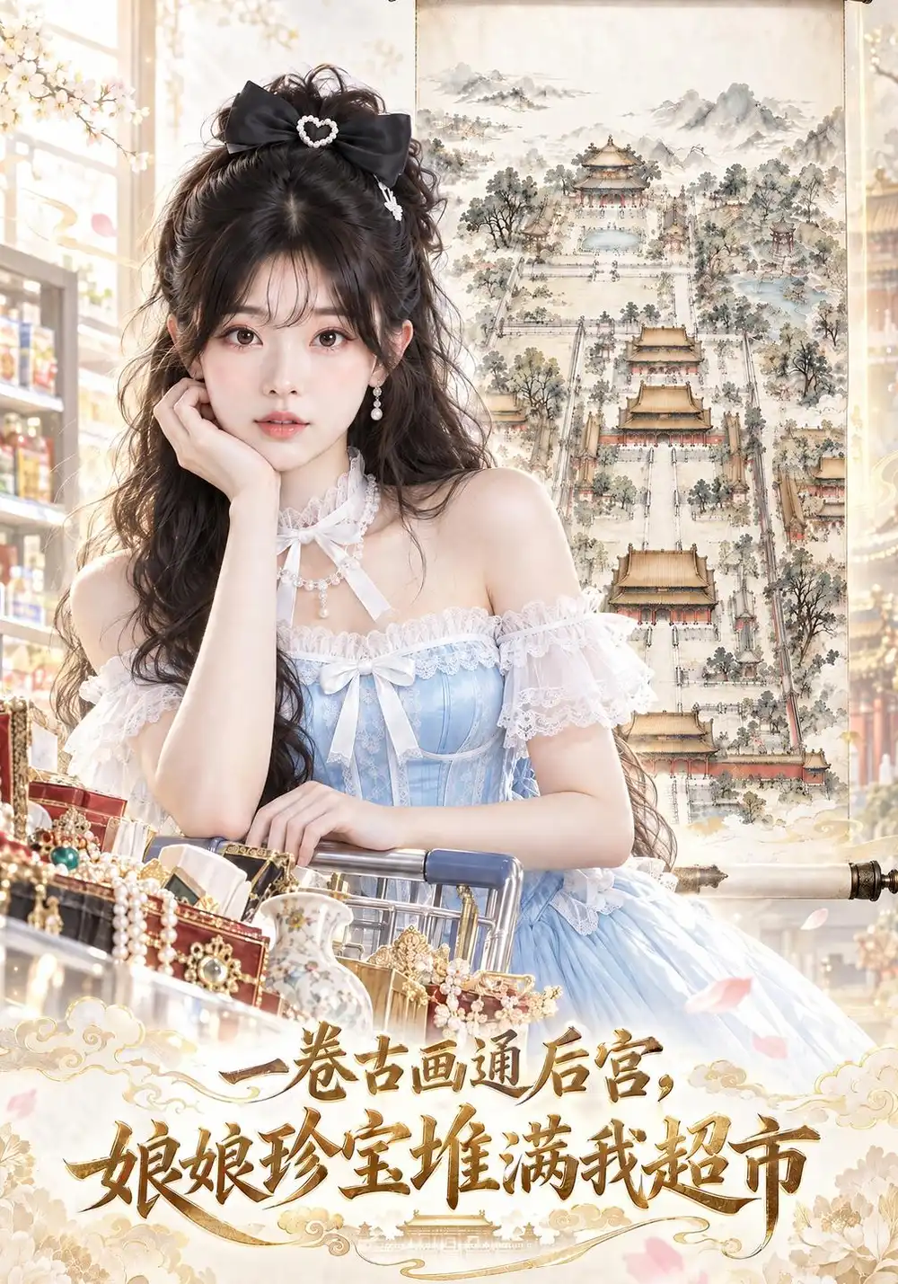 一卷古画通后宫娘娘珍宝堆满我超市（70集）-海之城短剧项目