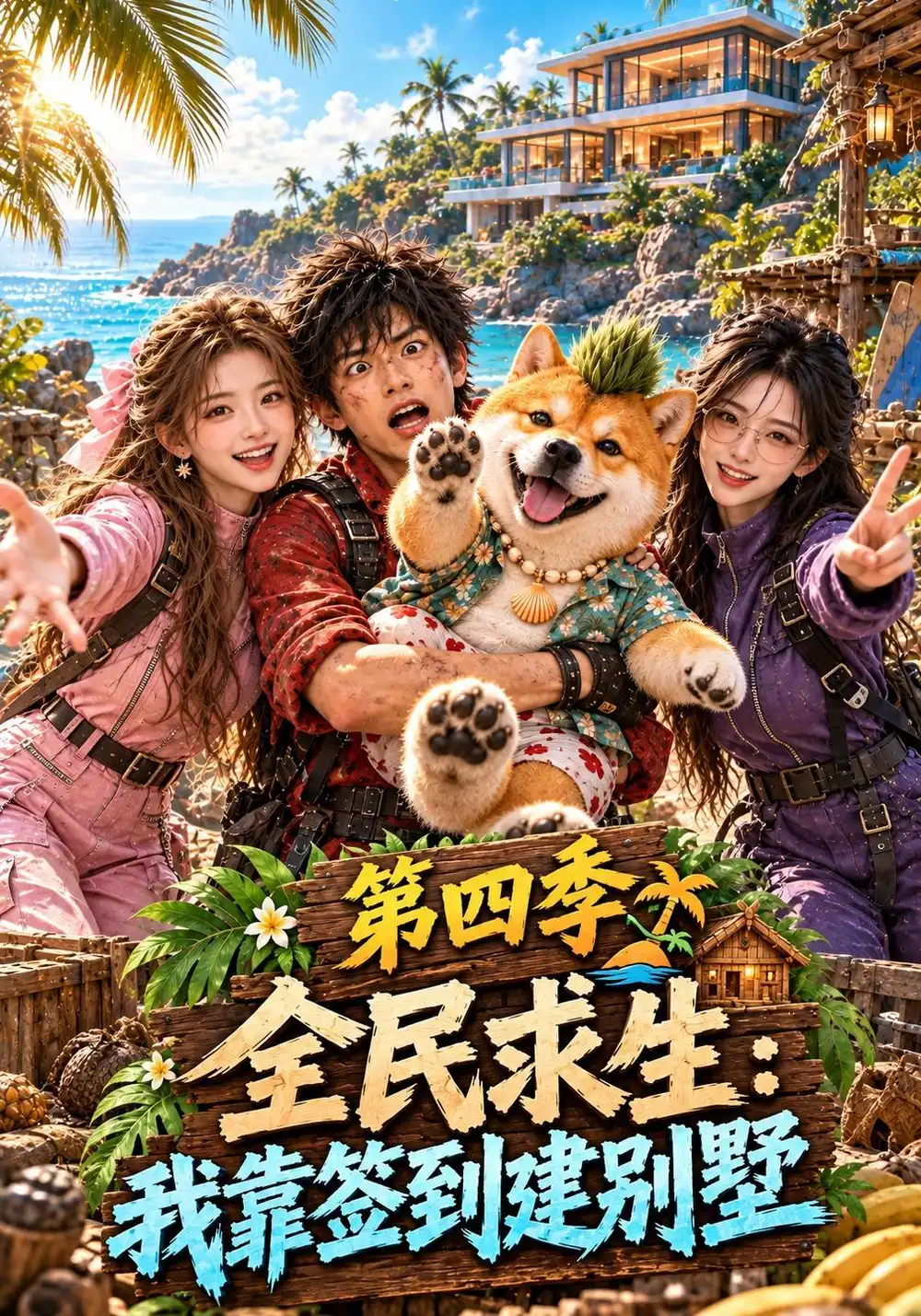 全民求生我靠签到建别墅第四季（115集）-海之城短剧项目