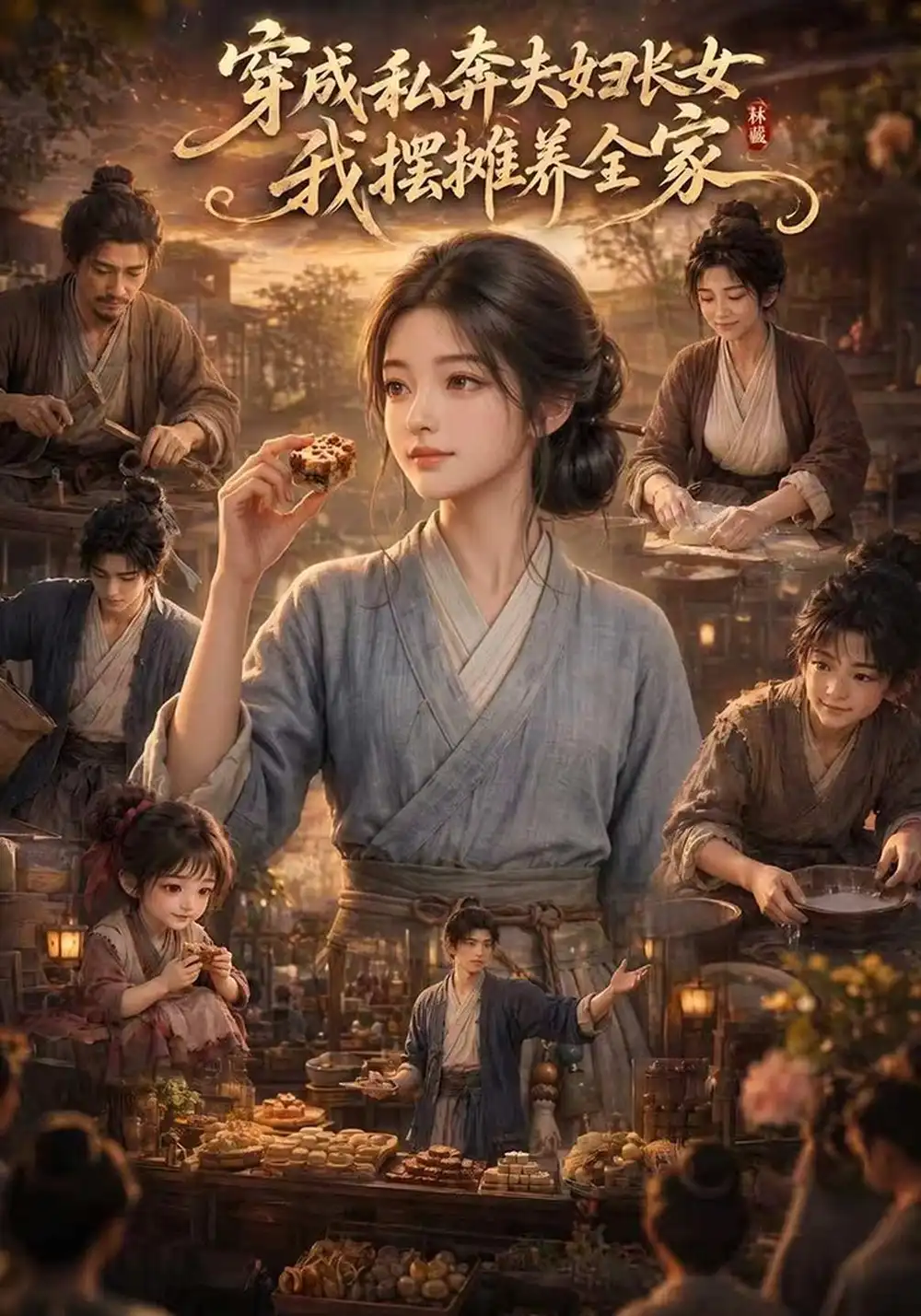 穿成私奔夫妇长女我摆摊养全家（119集）-海之城短剧项目