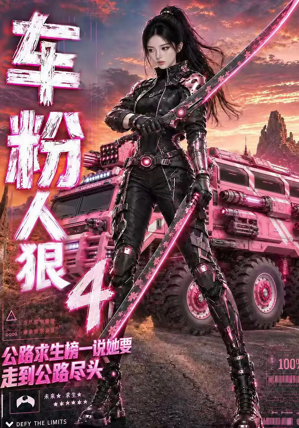 车粉人狠4公路求生榜一说她要走到公路尽头（211集）-海之城短剧项目