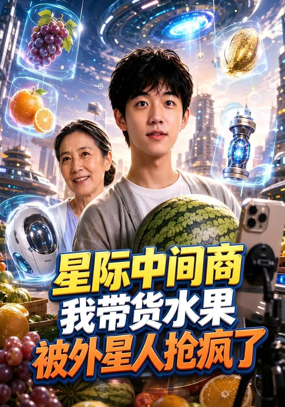 星际中间商我带货水果被外星人抢疯了（100集）-海之城短剧项目