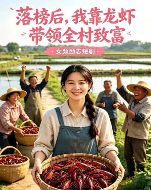 落榜后，我靠龙虾带领全村致富（52集全）AI-海之城短剧项目
