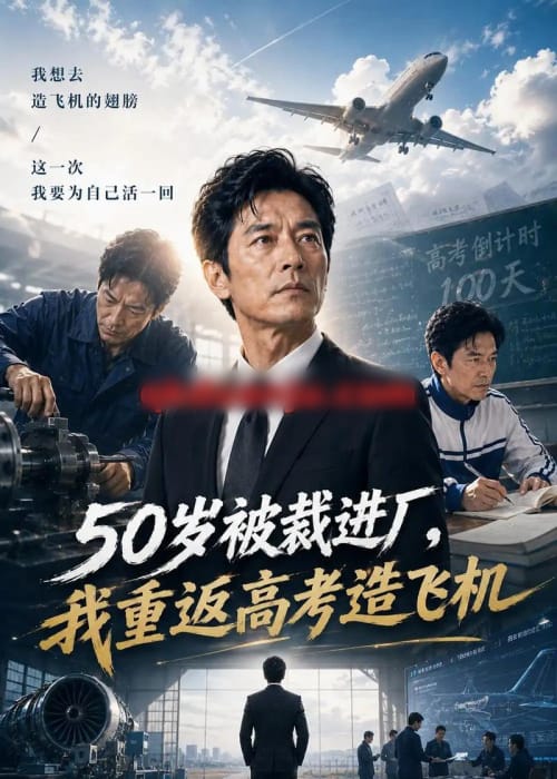 50岁被裁进厂，我重返高考造飞机（54集全）AI短剧-海之城短剧项目