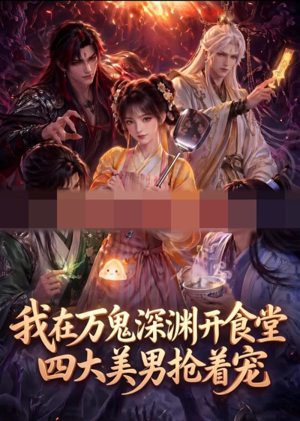 我在万鬼深渊开食堂，四大美男抢着宠（60集全）AI短剧-海之城短剧项目