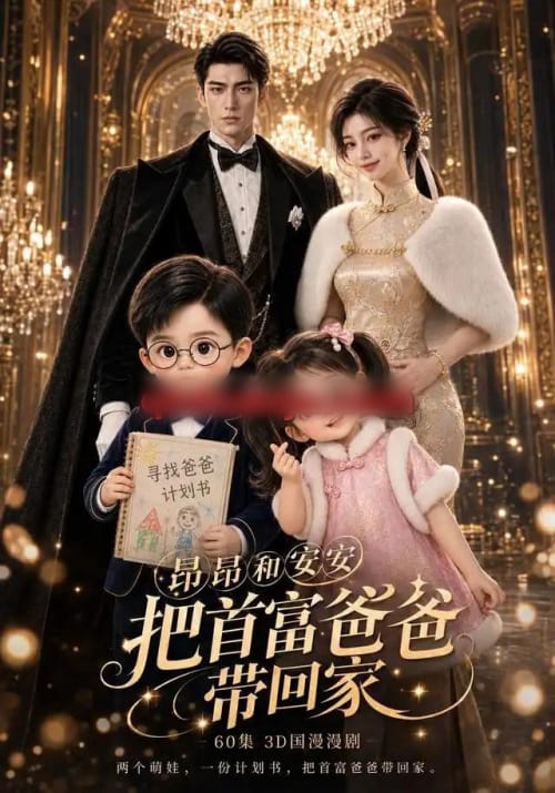 昂昂安安把首富爸爸带回家（60集全）AI短剧-海之城短剧项目