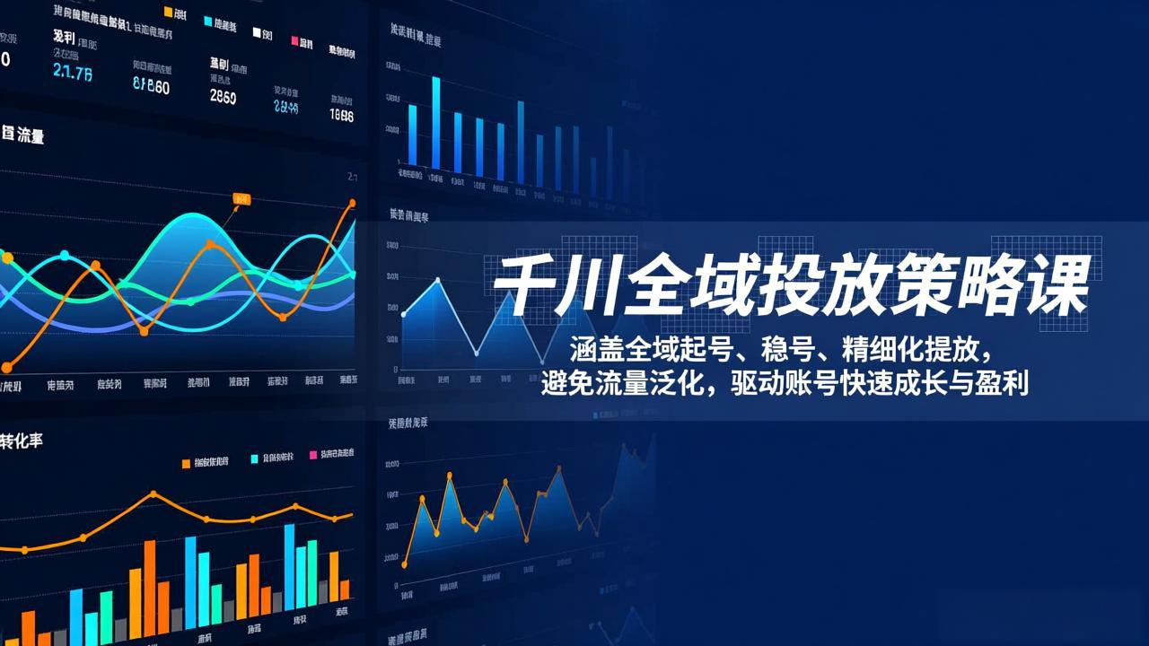 千川全域投放策略课：涵盖全域起号、稳号、精细化投放，避免流量泛化，驱动账号快速成长与盈利-海之城短剧项目