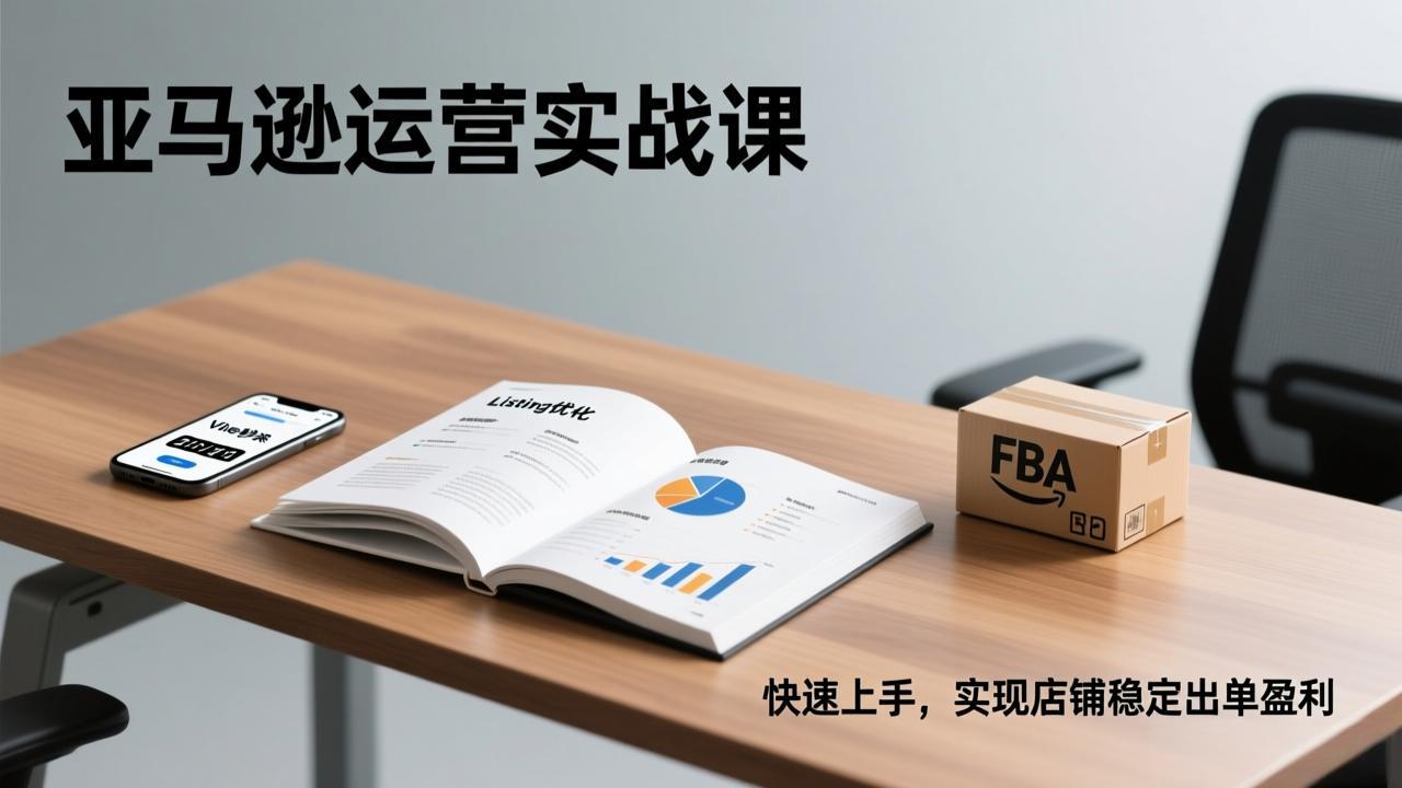 亚马逊运营实战课，Listing优化、Vine秒杀、FBA发货，快速上手，实现店铺稳定出单盈利-海之城短剧项目