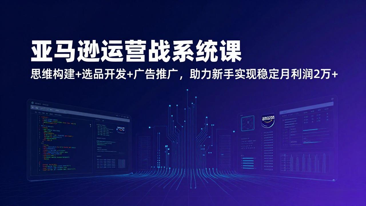 亚马逊运营实战系统课，思维构建+选品开发+广告推广，助力新手实现稳定月利润2万+（更新）-海之城短剧项目