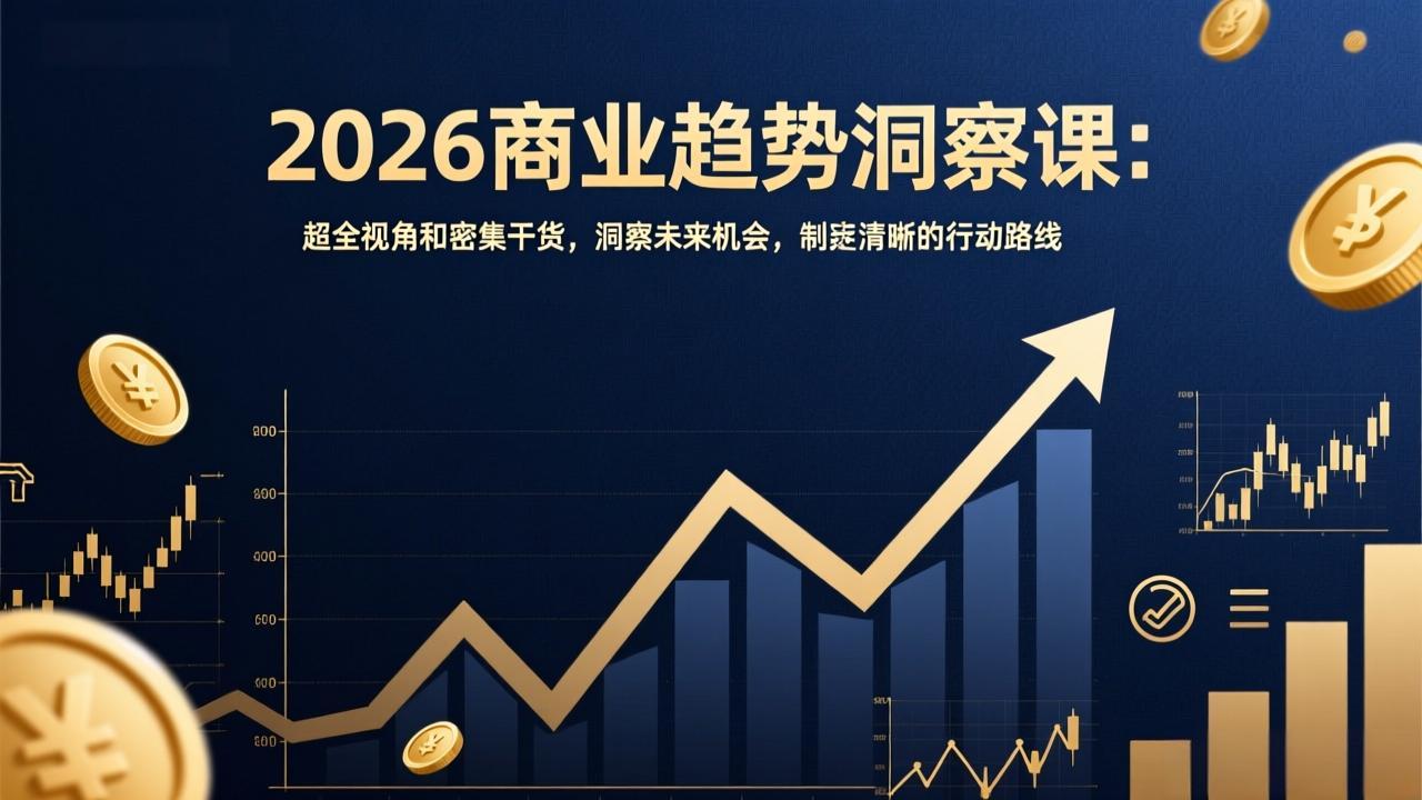 2026商业趋势洞察课：超全视角和密集干货，洞察未来机会，制定清晰的行动路线-海之城短剧项目