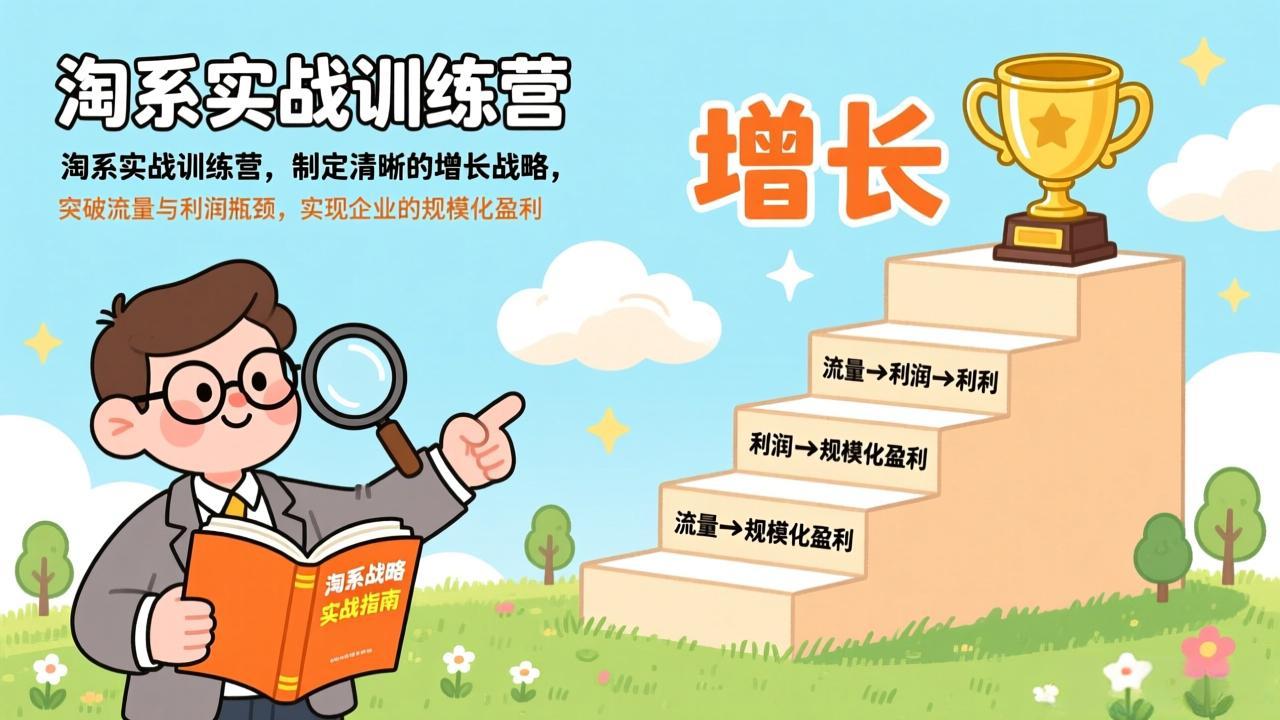 淘系实战训练营(更新)，制定清晰的增长战略，突破流量与利润瓶颈，实现企业的规模化盈利-海之城短剧项目