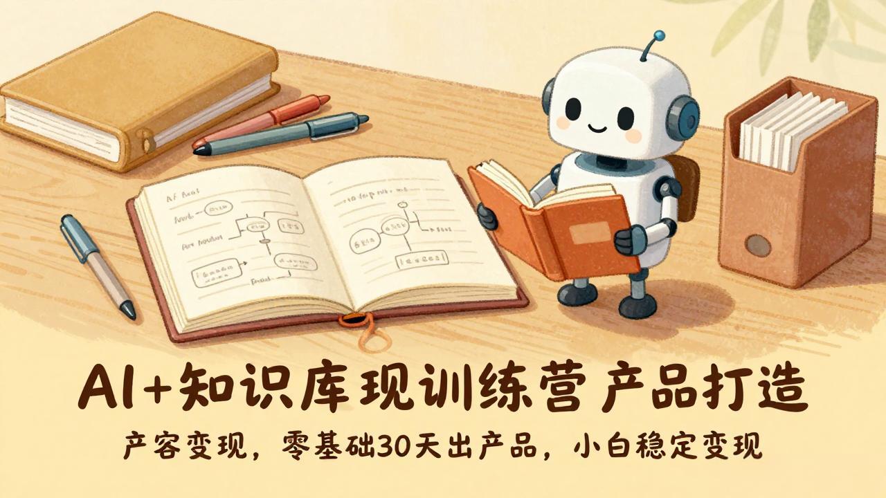 AI+知识库变现训练营，产品打造、内容创作、全平台变现，零基础30天出产品，小白稳定变现-海之城短剧项目