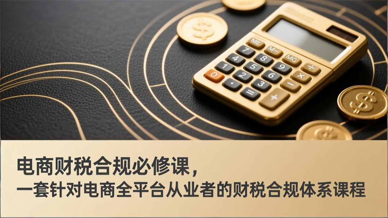 电商财税合规必修课，是一套针对电商全平台从业者的财税合规体系课程-海之城短剧项目