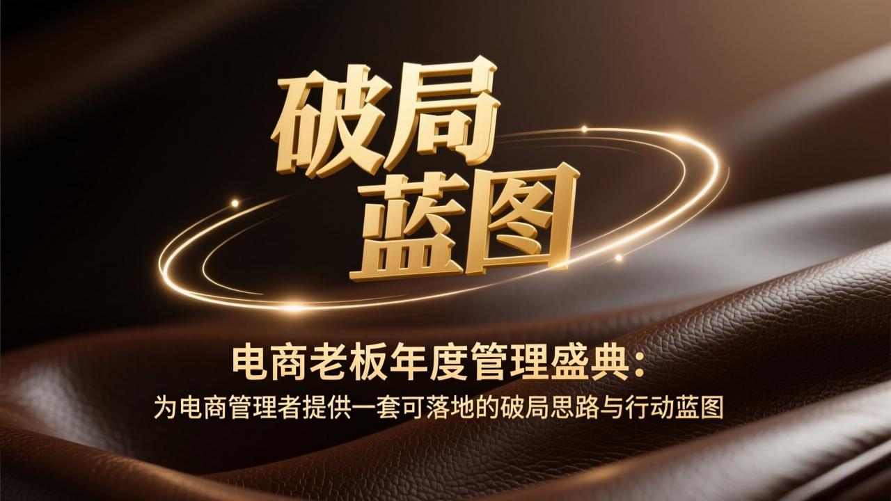 电商老板年度管理盛典：为电商管理者提供一套可落地的破局思路与行动蓝图-海之城短剧项目