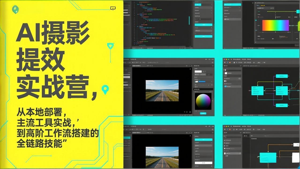 AI+摄影提效实战营，从本地部署，主流工具实战，到高阶工作流搭建的全链路技能-海之城短剧项目