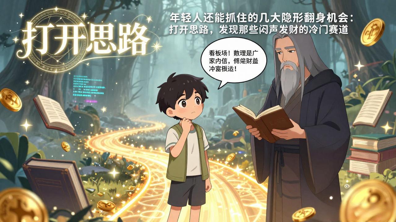 付费文1+2：年轻人还能抓住的几大隐形翻身机会：打开思路，发现那些闷声发财的冷门赛道-海之城短剧项目