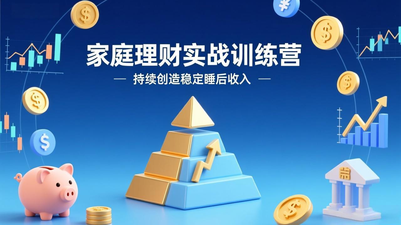 家庭理财实战训练营：从0到1建体系，三阶进阶层层递进，助你持续创造稳定睡后收入-海之城短剧项目